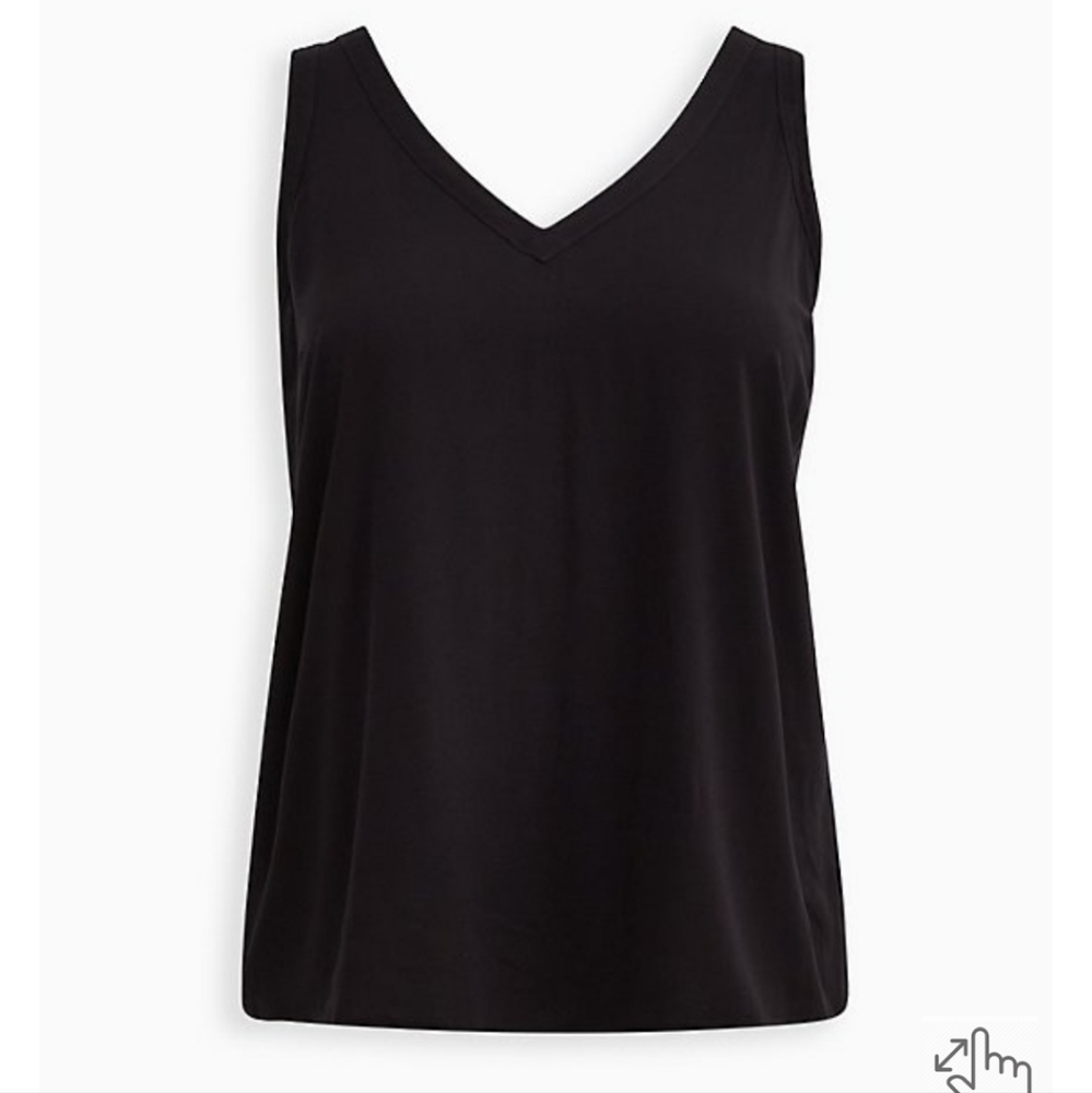 Torrid - Black Challis Pleat Back Sleeveless Detail Tank. New with tags -Size 2X